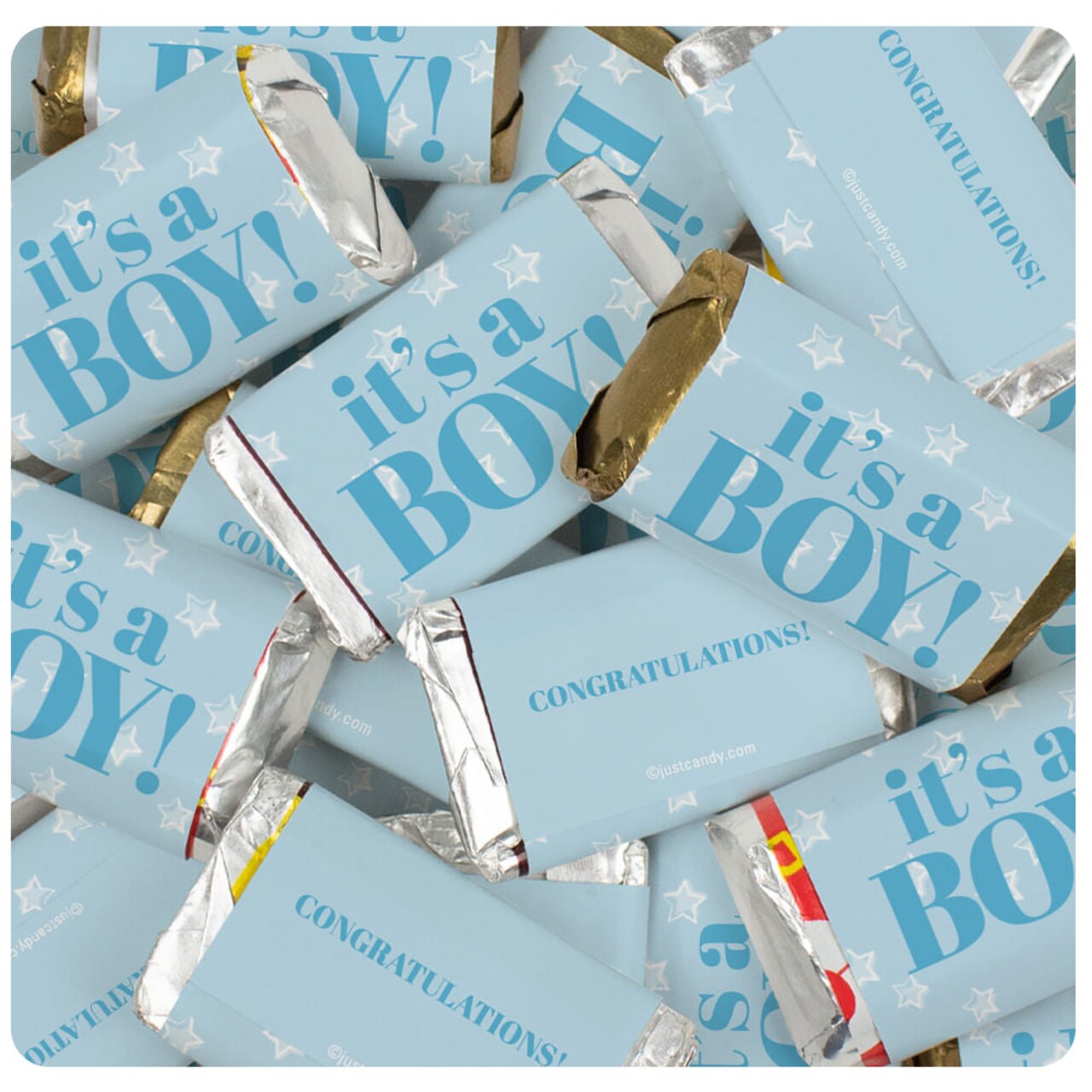 102 Pcs It's a Boy Baby Shower Candy Party Favors Hershey's Miniatures Chocolate